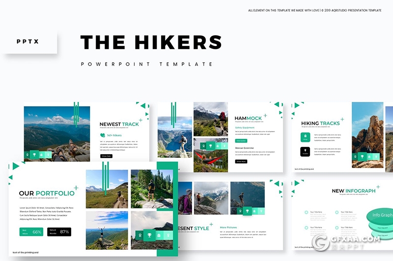 30页旅游度假旅游探险旅游景点风景介绍展示PPT模板5种主题配色 - 顶尖PPT