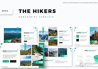 30页旅游度假旅游探险旅游景点风景介绍展示PPT模板5种主题配色 - 顶尖PPT