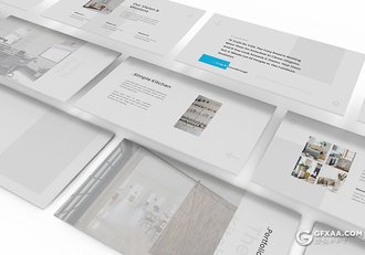 32页极简风格室内装修公司介绍案例展示PPT模板 - 顶尖PPT