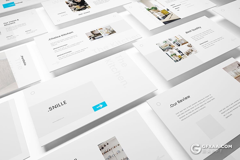 32页极简风格室内装修公司介绍案例展示keynote模板 - 顶尖PPT