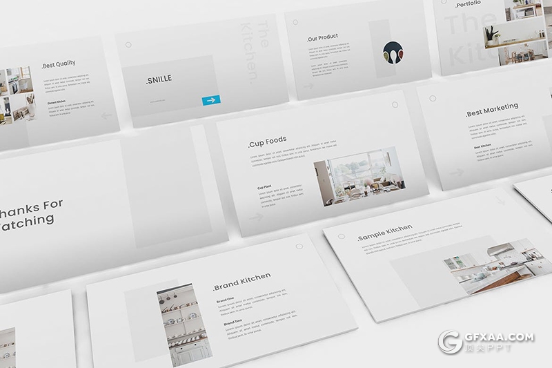 32页极简风格室内装修公司介绍案例展示keynote模板 - 顶尖PPT