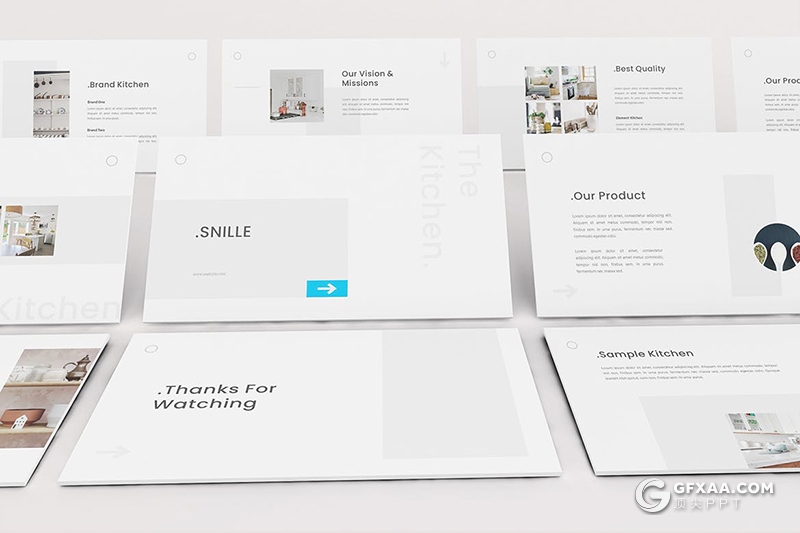 32页极简风格室内装修公司介绍案例展示keynote模板 - 顶尖PPT