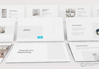 32页极简风格室内装修公司介绍案例展示keynote模板 - 顶尖PPT