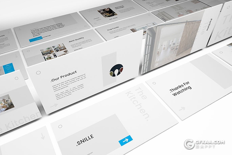 32页极简风格室内装修公司介绍案例展示keynote模板 - 顶尖PPT