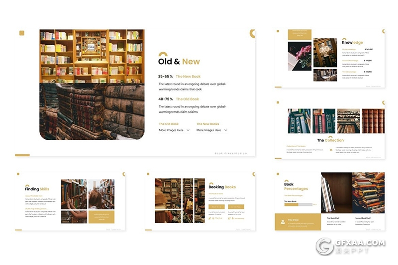 30页图书馆宣传介绍推广PPT模板5种主题配色 - 顶尖PPT