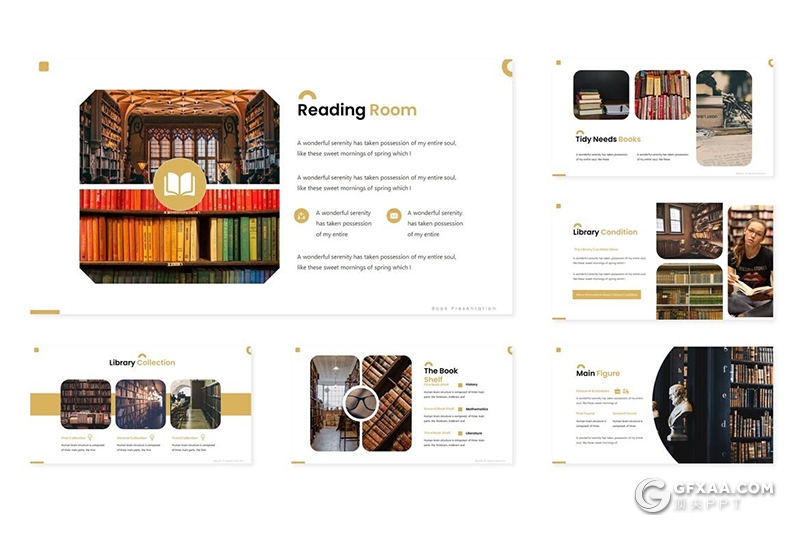 30页图书馆宣传介绍推广PPT模板5种主题配色 - 顶尖PPT