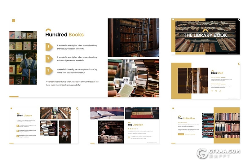 30页图书馆宣传介绍推广PPT模板5种主题配色 - 顶尖PPT