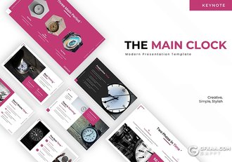 30页钟表宣传介绍品牌推广调研keynote模板5种主题配色 - 顶尖PPT