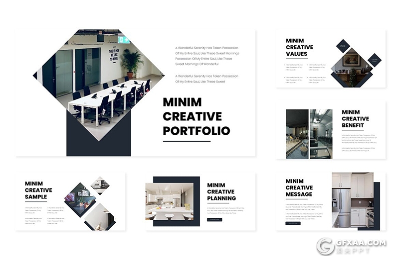 30页5种主题配色室内装修设计行业keynote模板 - 顶尖PPT