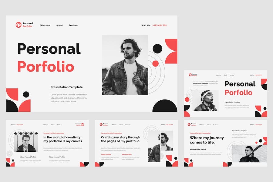 个人作品集展示方案Keynote模板 - 顶尖PPT