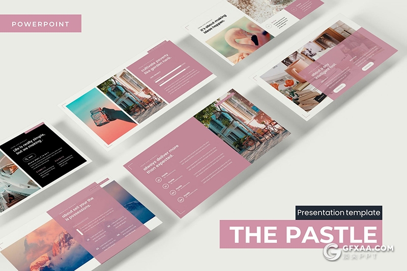 30页小清新唯美风格国外多用途PPT模板5种主题配色 - 顶尖PPT