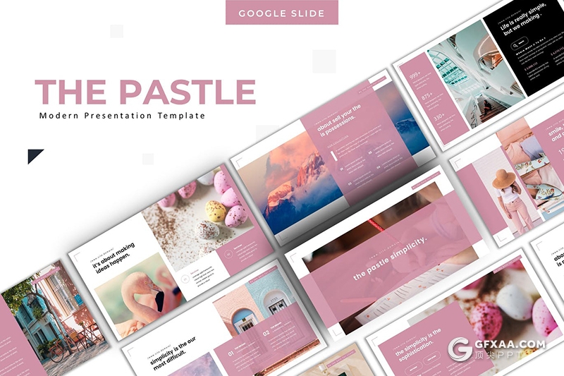 30页小清新唯美风格国外多用途PPT模板5种主题配色 - 顶尖PPT