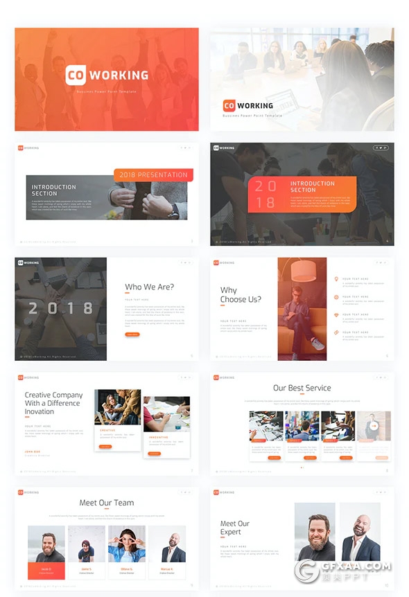65页国外高端工作项目合作工作计划汇报多用途PPT模板11种主题配色 - 顶尖PPT