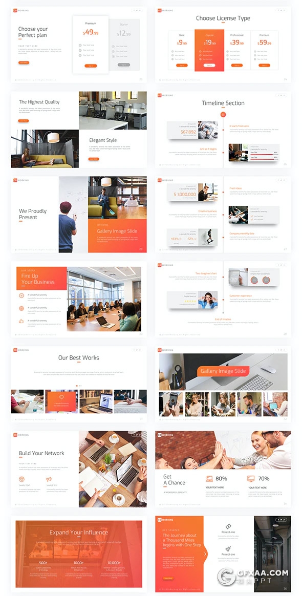 65页国外高端工作项目合作工作计划汇报多用途PPT模板11种主题配色 - 顶尖PPT