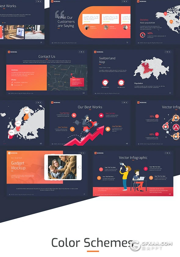 65页国外高端工作项目合作工作计划汇报多用途PPT模板11种主题配色 - 顶尖PPT
