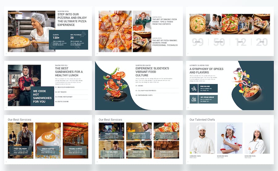 食品美食菜品推介销售宣传PPT模板 - 顶尖PPT