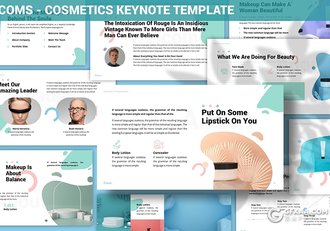 30页创意图形设计唯美风格商务信息分析keynote模板6种主题配色 - 顶尖PPT