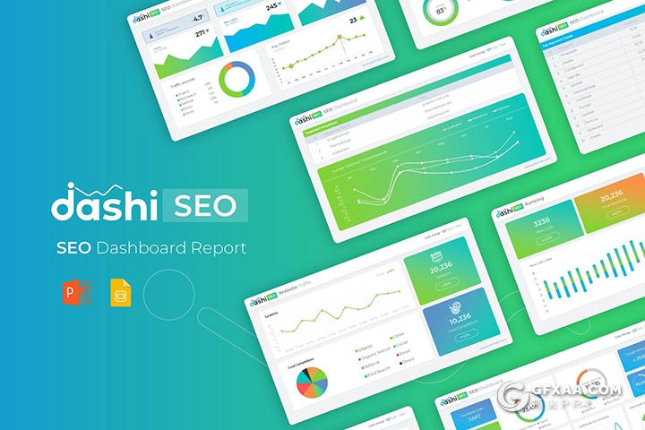 SEO网络优化报告数据分析图表PPT模板 - 顶尖PPT