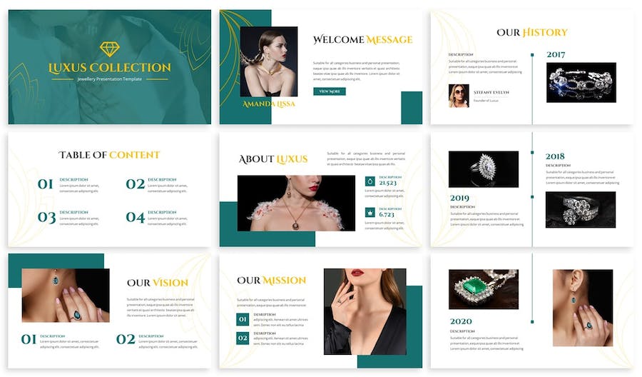 珠宝产品展示销售推介Keynote模板 - 顶尖PPT