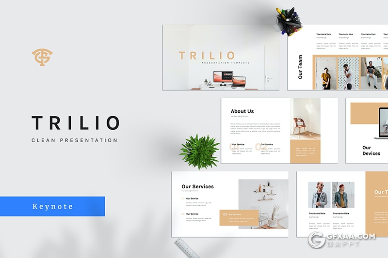 31页极简国外风格时尚服装秀男人装模特写真keynote模板 - 顶尖PPT