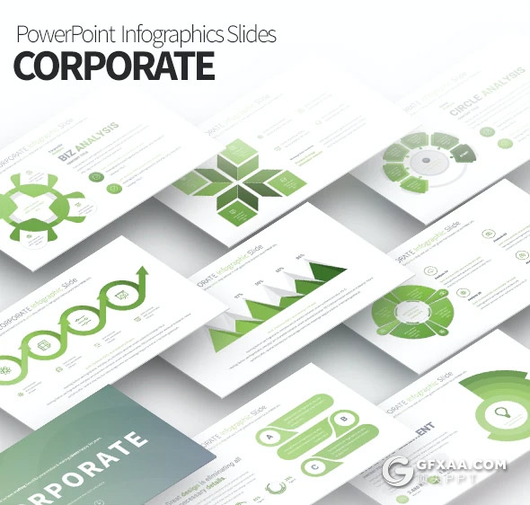 35页创意企业商务信息图形设计PPT模板11种主题配色 - 顶尖PPT