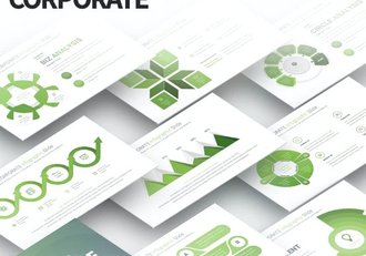 35页创意企业商务信息图形设计PPT模板11种主题配色 - 顶尖PPT