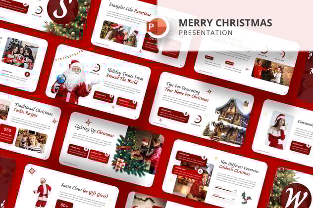 圣诞节快乐主题演讲PPT模板 - 顶尖PPT