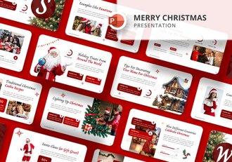 圣诞节快乐主题演讲PPT模板 - 顶尖PPT