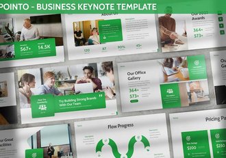 绿色业务合作商业计划团队介绍年终总结多用途keynote模板 - 顶尖PPT