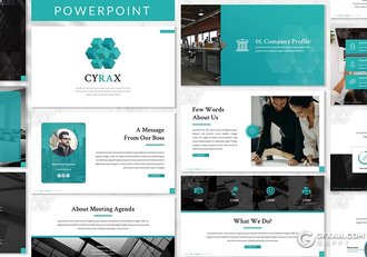 30页扁平化商务会议项目合作共计划总结PPT模板5种主题配色 - 顶尖PPT