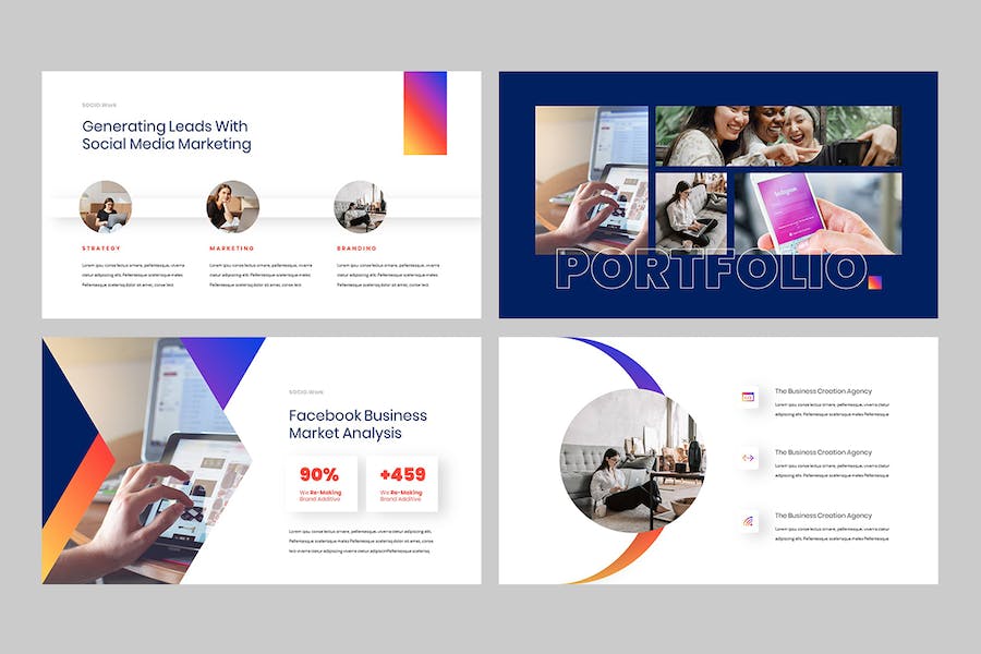 社交媒体内容营销推广策略PPT模板 - 顶尖PPT