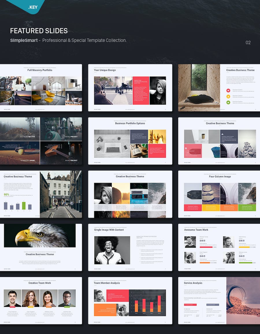 欧美创意图形设计商务通用keynote模板 - 顶尖PPT
