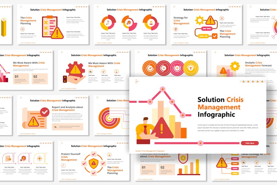 危机管理信息图形PPT模板 - 顶尖PPT