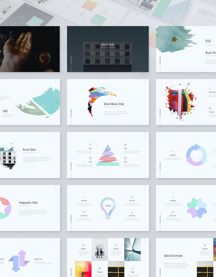 极简风格欧美商务多用途PPT模板 - 顶尖PPT
