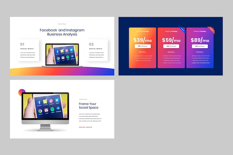 社交媒体内容营销推广策略PPT模板 - 顶尖PPT