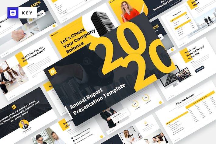 企业经营总结年度报告主旨展示Keynote模板 - 顶尖PPT