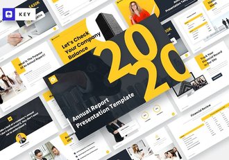 企业经营总结年度报告主旨展示Keynote模板 - 顶尖PPT