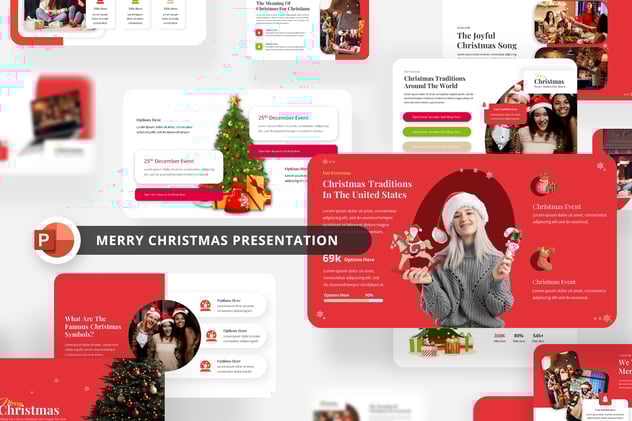 圣诞节新年快乐活动介绍PPT模板 - 顶尖PPT