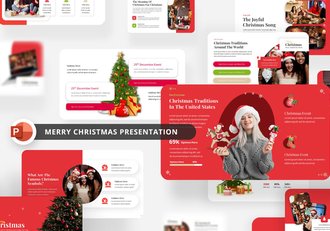 圣诞节新年快乐活动介绍PPT模板 - 顶尖PPT
