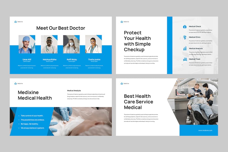 医疗健康机构医学服务介绍Keynote模板 - 顶尖PPT