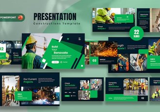 工程施工建筑工业化PPT模板 - 顶尖PPT