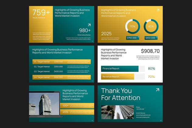 执行情况报告业绩分析方案PPT模板 - 顶尖PPT