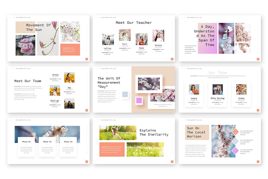 春日清新简约风格PPT模板 - 顶尖PPT