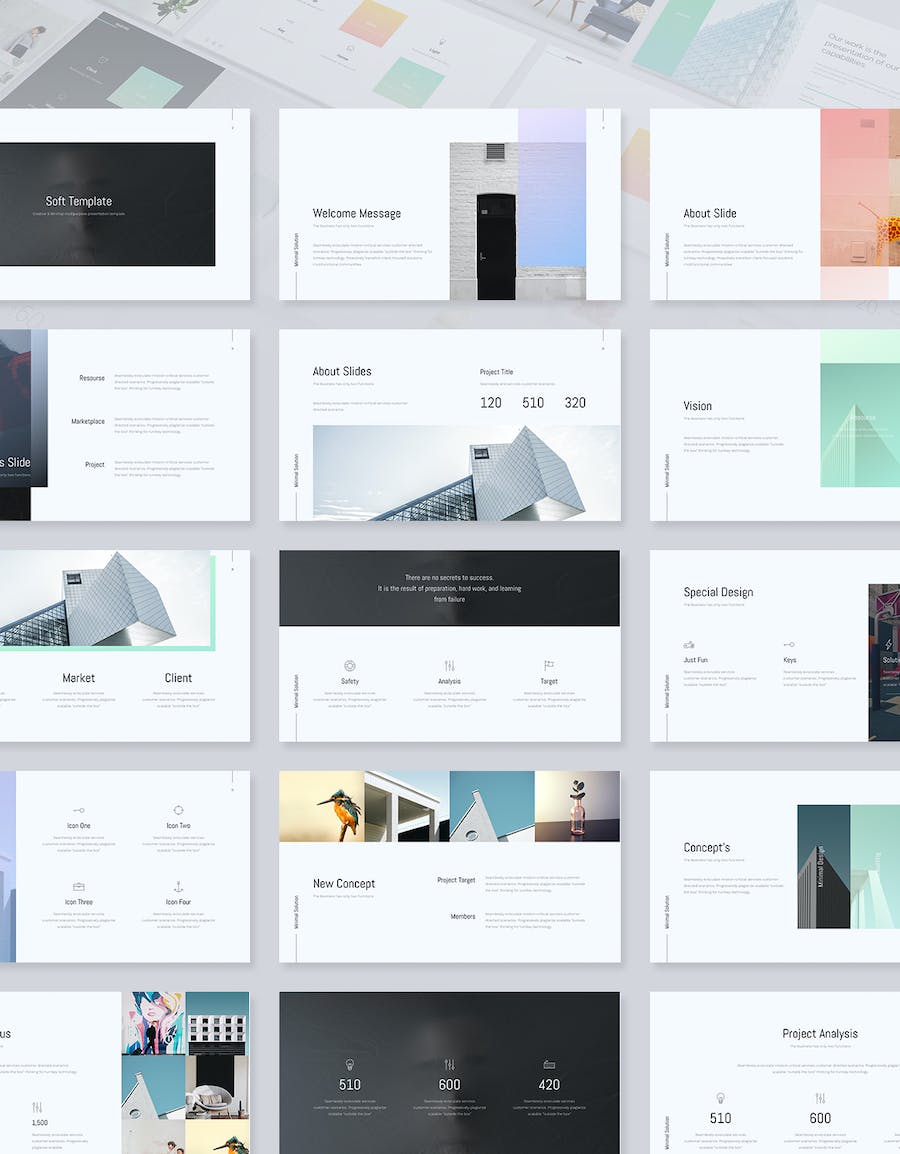 极简风格欧美商务多用途PPT模板 - 顶尖PPT