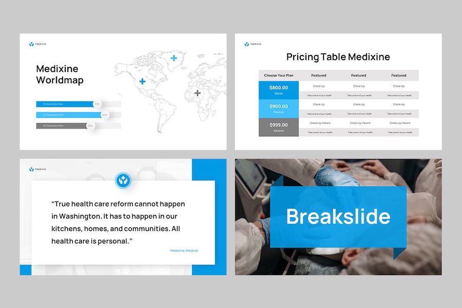医疗健康机构医学服务介绍Keynote模板 - 顶尖PPT
