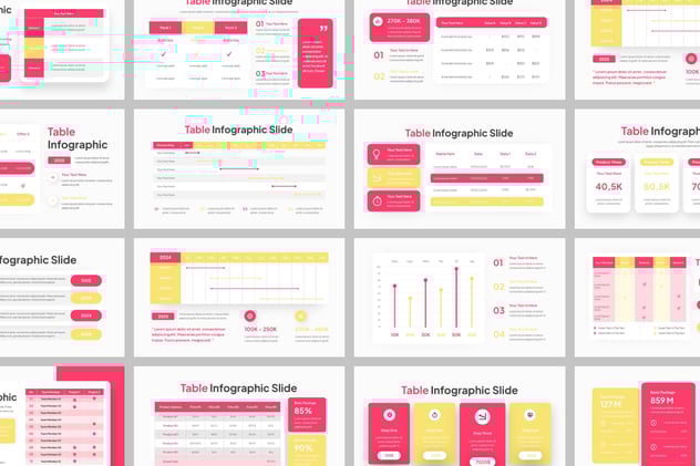数据表信息图形PPT模板 - 顶尖PPT