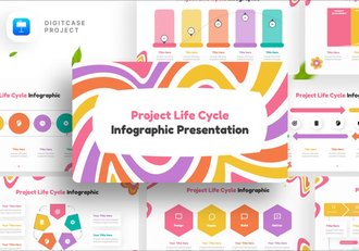 项目生命周期信息图形keynote模板 - 顶尖PPT