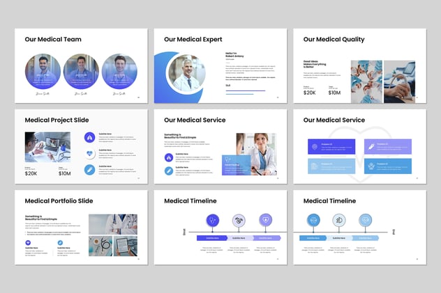 医疗健康病例分析治疗方案对比PPT模板 - 顶尖PPT