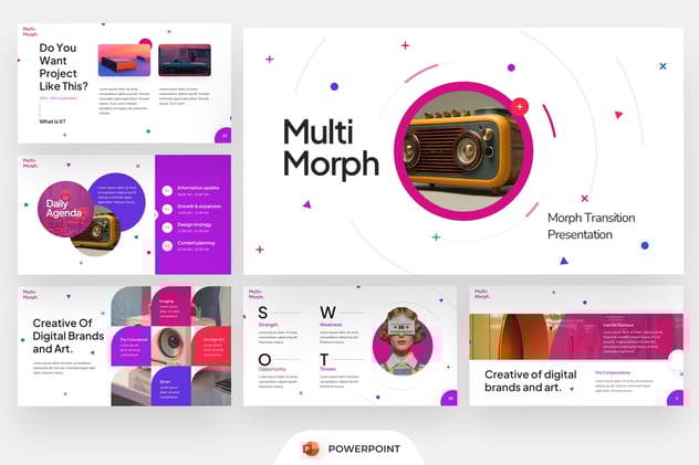 紫色行业数据分析汇报PPT动画模板 - 顶尖PPT