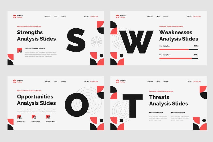 个人作品集展示方案Keynote模板 - 顶尖PPT